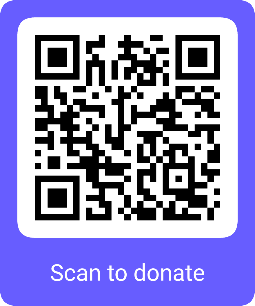 QR code linking to the 4th Watch Ministries Stripe donation page